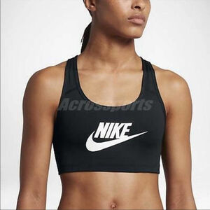 Nike Swoosh Black Sports Bra XSMALL NEW